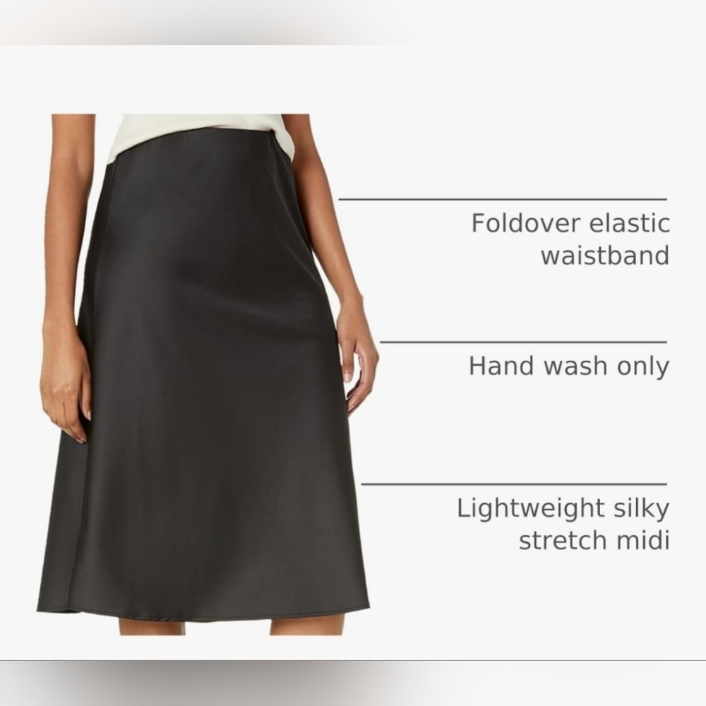 Nwt Elegant Black Silky Soft Women's Skirt